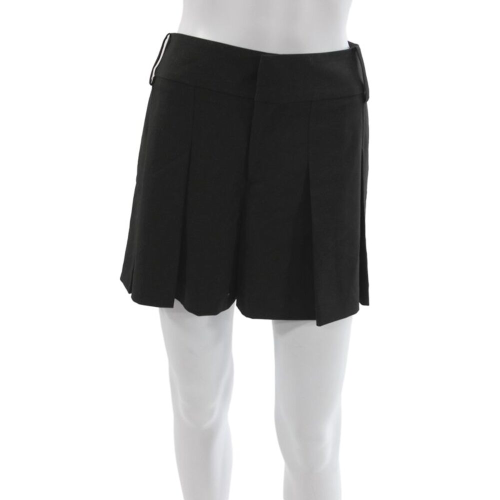 Alice + Olivia Womens Black Mini Skirt Hook & Eye Preppy Size 8